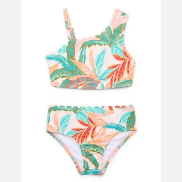 Girls Jessica Simpson Tropical Leaf Print Bikini Sets 
Sz XL 14/16 - Picture 1 of 5